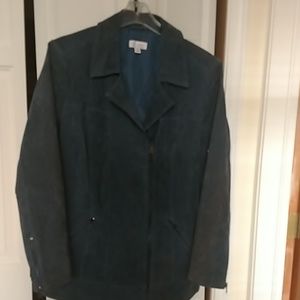 Blue suede jacket
